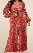 Load image into Gallery viewer, Lantern Sleeve Pleated Jumpsuit (Plus Size)
