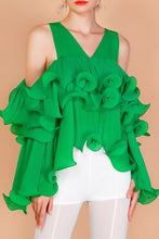 Load image into Gallery viewer, Sleeveless Layer Ruffle Blouse
