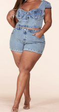 Load image into Gallery viewer, Denim 2pc Short Set
